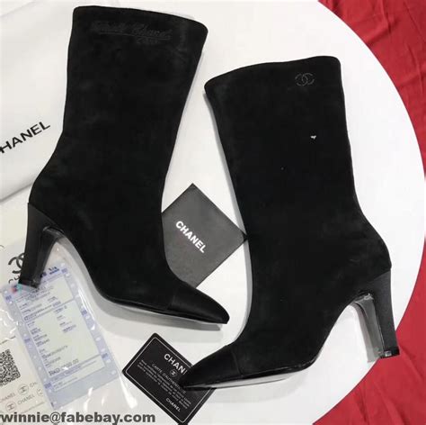 chanel suede boots blue|chanel boots price.